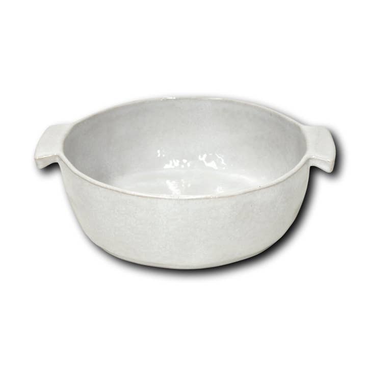 Cozina White Round Baker für den Großhandel von Carmel Ceramica
