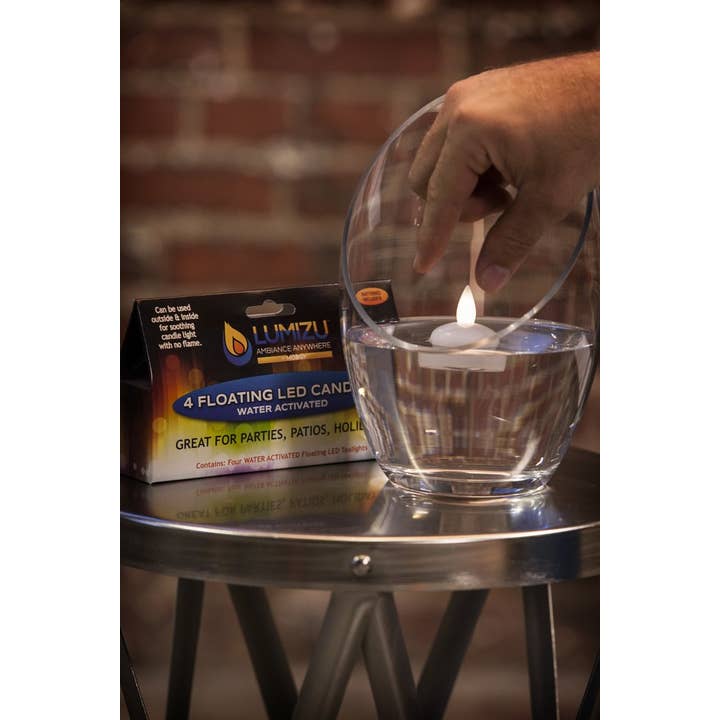 Modgy - Wholesale Flameless Candle - Warm White Water-Activated LED Candles - Pack of Four