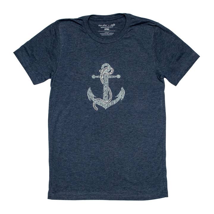 Anchor Men's Organic & Recycled Tee for wholesale by Cinder + Salt