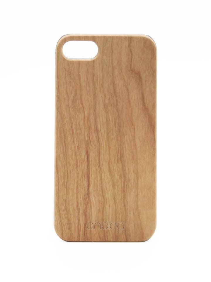 Cherry Wood iPhone Case (SE Series 2 or lower) for wholesale by Analog Watch Co.