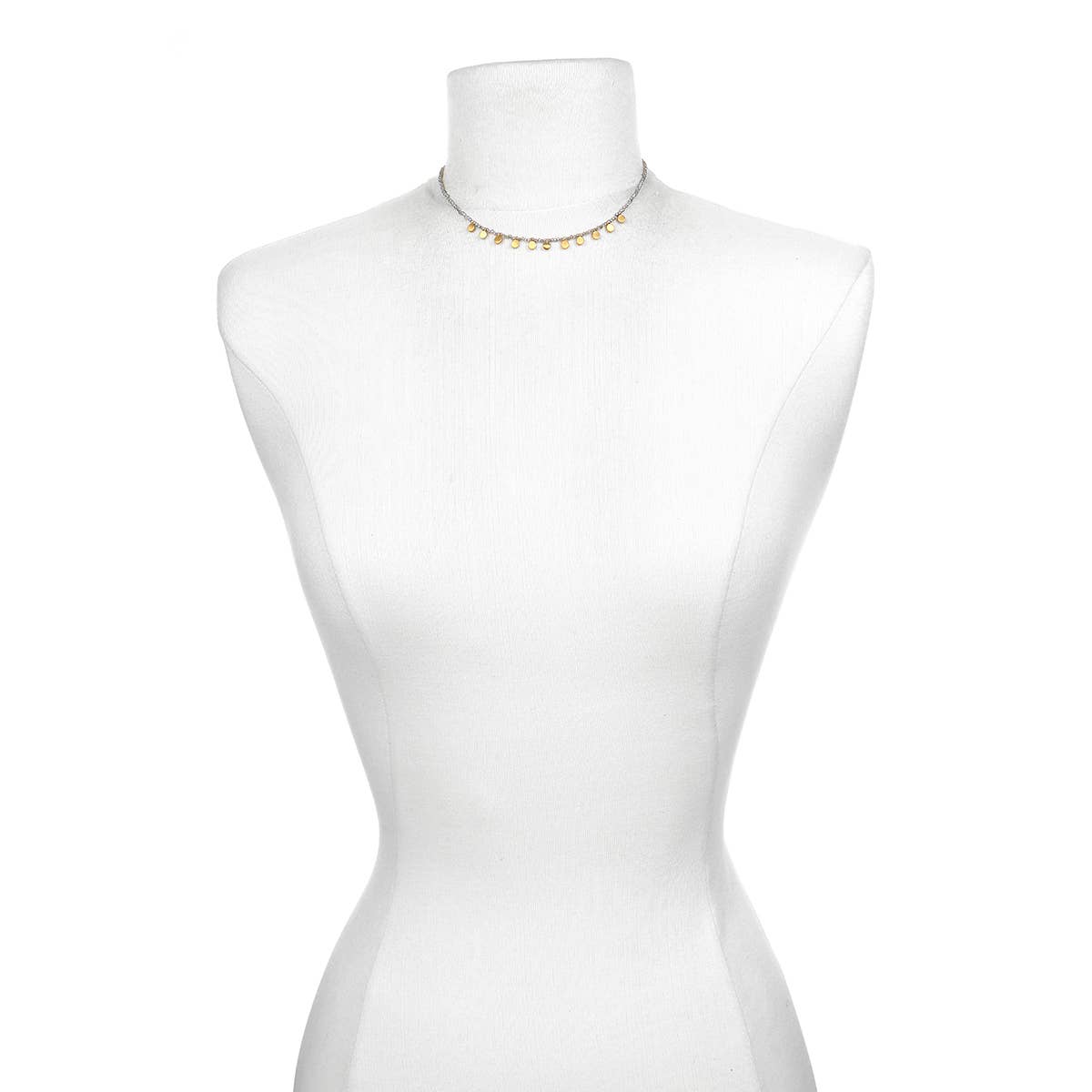 Satya Jewelry - Venta al por mayor Gargantilla/collar - Gargantilla Labradorita de oro fase lunar2