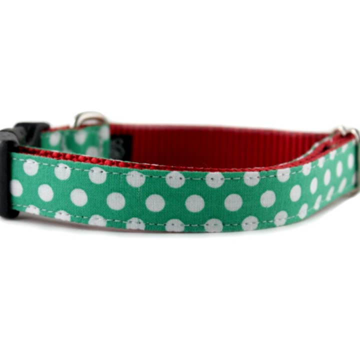 Sophisticated Pup - Wholesale Pet Collar - Dog - Green and White Dog Collar XS1