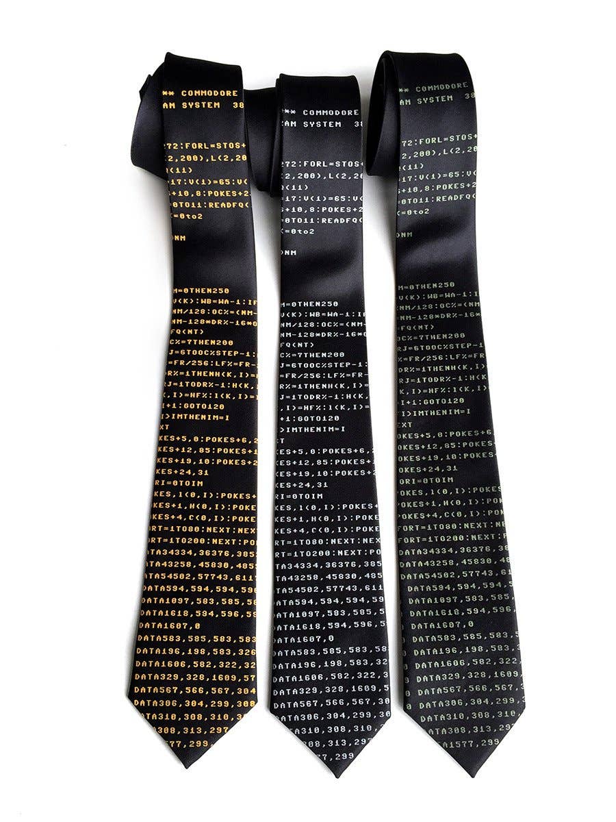 Cyberoptix Tie Lab - Wholesale Necktie - Men's - C64 Silk Necktie. Basic Code Commodore Tie.8