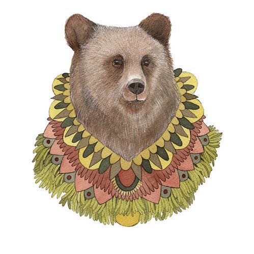 5"x 7" Bear Print Collector - Art Print for wholesale by Polanshek of the Hills