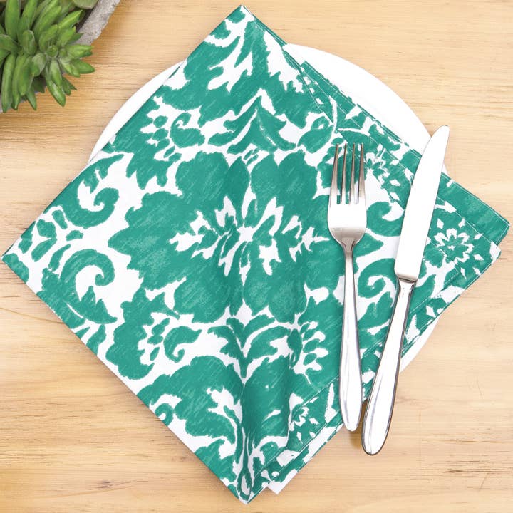 SALE Coastal Madison Aqua Napkin for wholesale by C&F Home