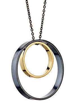 Vanessa Gade : Metal + Design - Wholesale Pendant/Charm Necklace - Delvaux Necklace in Oxidized Silver & Gold0