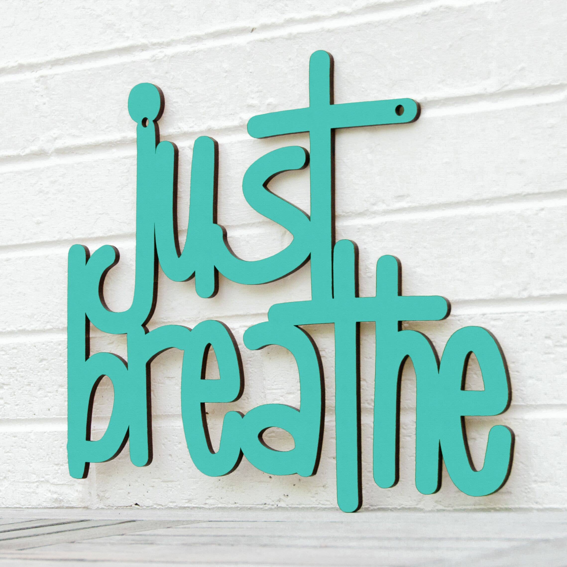 Spunky Fluff - Wholesale Wall Sign - Just Breathe, Inspirational Wood Wall Art Sign5