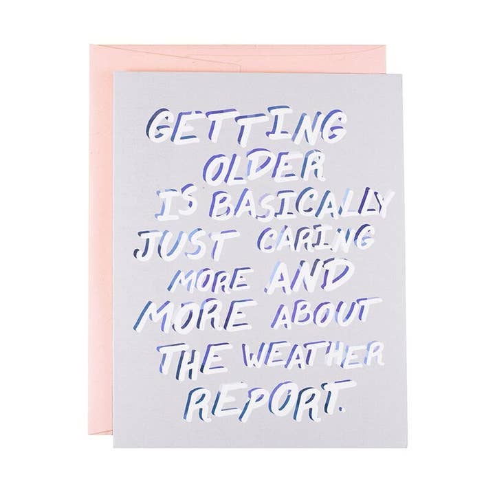 Weerrapport Verjaardagskaart voor wholesale door The Witty Gritty Paper Co.