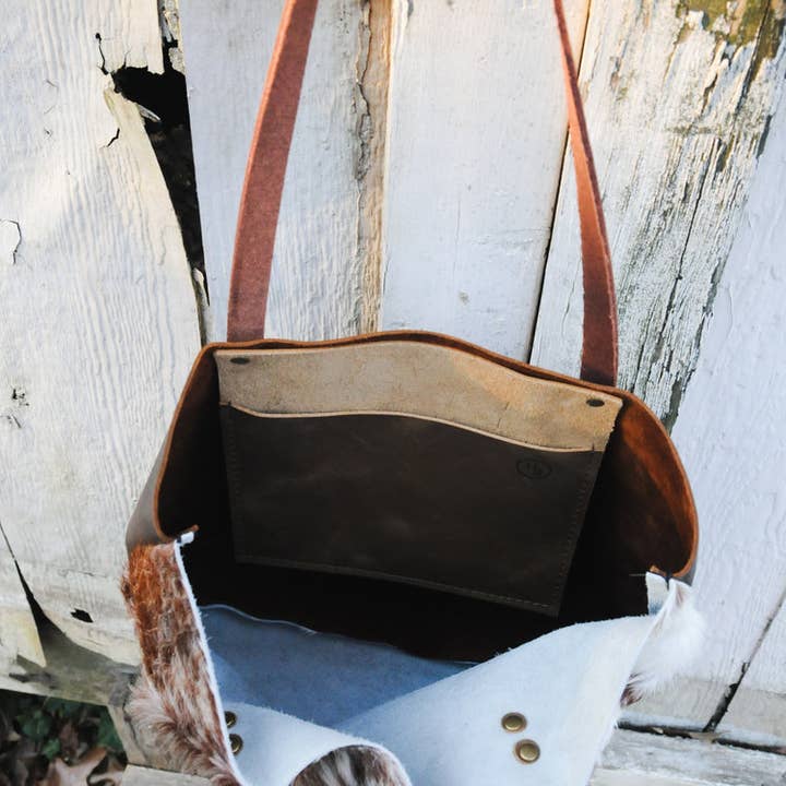 Hawks & Doves - Wholesale Tote Bag - Women's - Cowhide Tote Short1