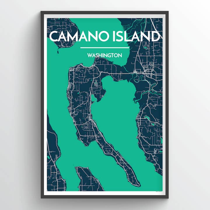 Camano Island City Karta för wholesale av Point Two Design Group