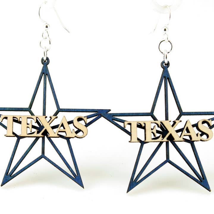 Boucles d'oreilles Texas Star pour la vente par Green Tree Jewelry