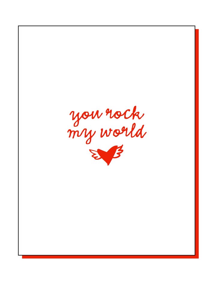 You Rock My World Card for wholesale by jack + ella paper