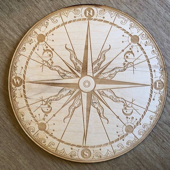 Compass Crystal Grid for wholesale by Zen and Meow
