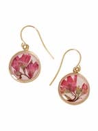 Boucles d'oreilles rondes en forme de cloche corail or pour la vente par Shari Dixon