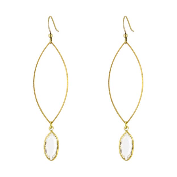 Crystal Marquise Earrings - Vintage Glass for wholesale by Santore Jewelry Company