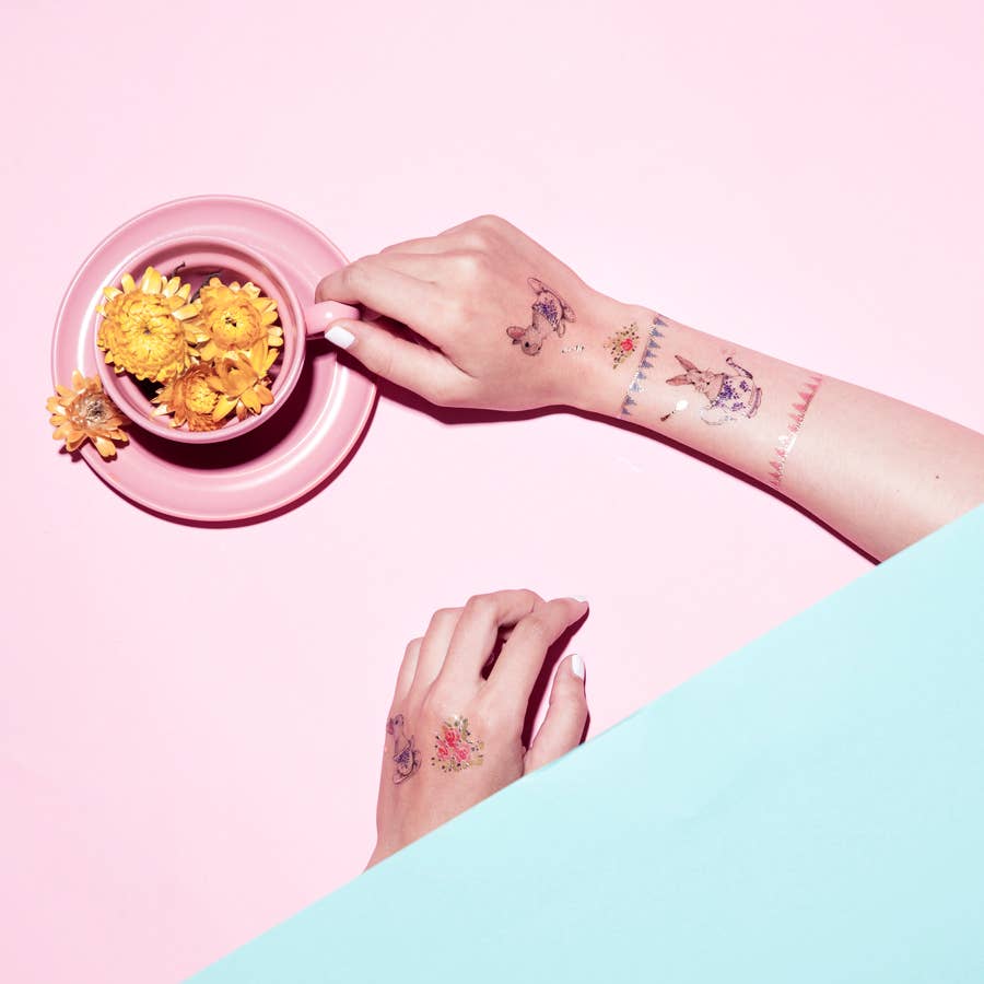 PAPERSELF - Wholesale Temporary Tattoo - The Rabbits' Tea Party Temporary Tattoos Stickers2