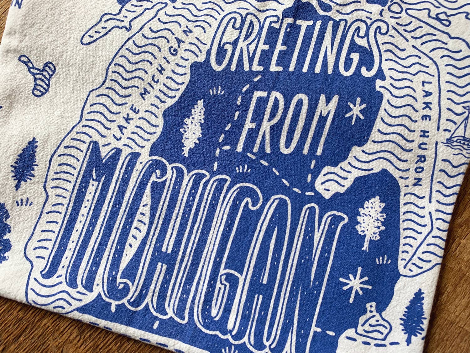 Noteworthy Paper & Press - Wholesale Tea Towel - Michigan Tea Towel4