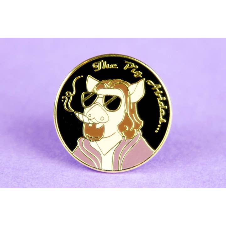 The Pig Lebowski Enamel Pin for wholesale by Studio Smalls
