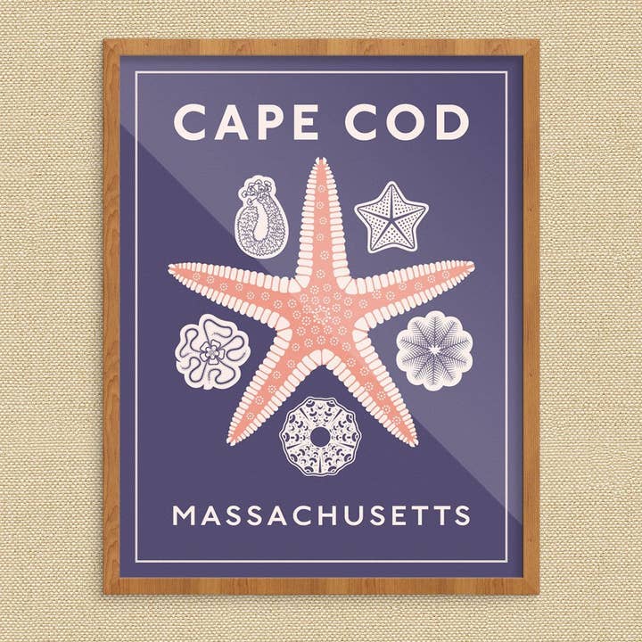 Fridgedoor - Wholesale Art Print - 11'' x 14'' Cape Cod Starfish Print0