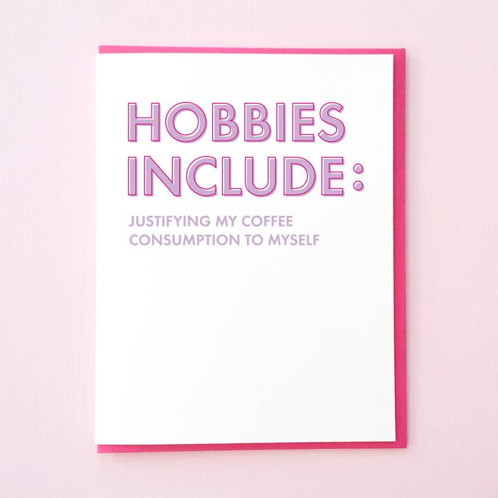 Coffee Consumption - Funny Coffee Card. Funny Greeting Card for wholesale by Tick Tock Press