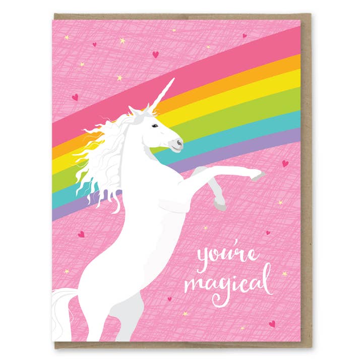 Modern Printed Matter - Wholesale Love Card - You're Magical Unicorn Card