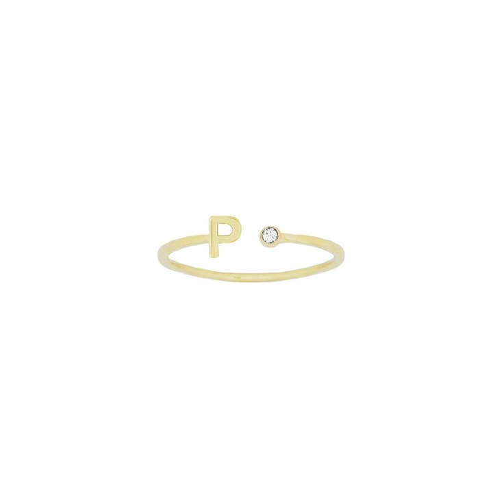 Katie Dean - Wholesale Band/Stacked Ring - 18K Gold Plated, Size 6 Initial Ring29