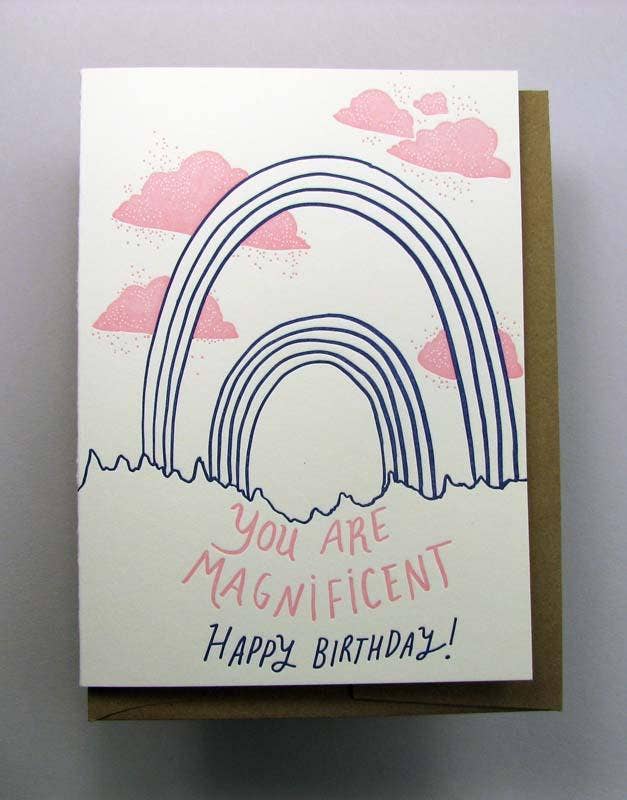 Wolf & Wren Press - Wholesale Birthday Card - Double Rainbow Happy Birthday2