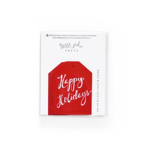 Happy Holidays Etiquetas | Juego de 6 para venta al por mayor de Wild Ink Press