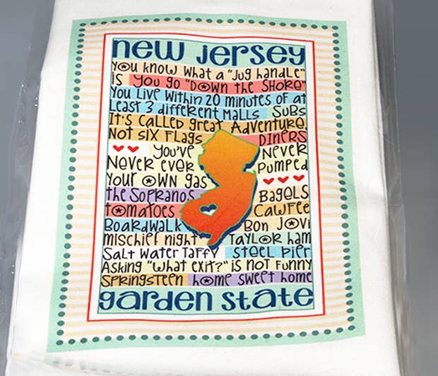 Liane Fried Studio - Wholesale Tea Towel - Design your own whimsical STATE NAME DROP Towel4