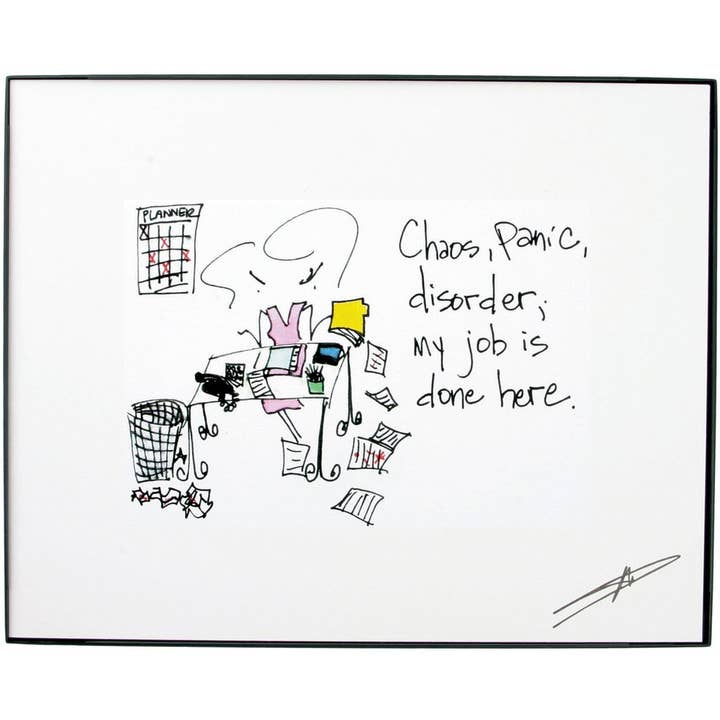 Gerahmte Kunst — Chaos Panic Disorder gerahmte Kunst für den Großhandel von Mary Phillips Designs