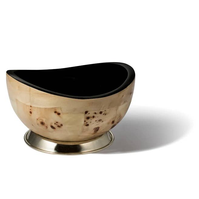 Burl - Cuenco de chapa con base para venta al por mayor de LADORADA