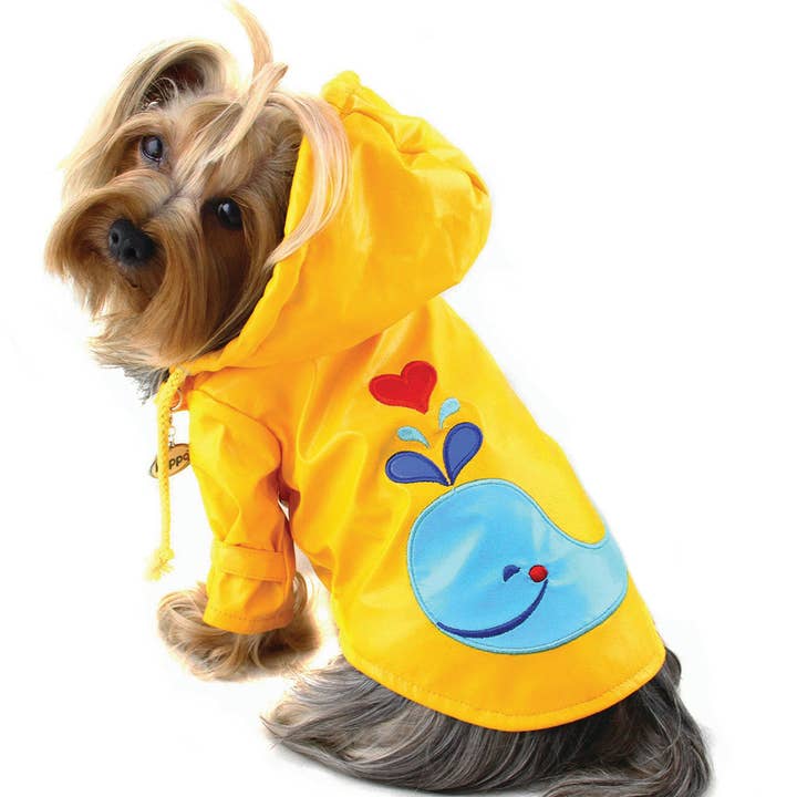 Splashing Whale Raincoat With Cotton Lining for wholesale by Klippo Pet