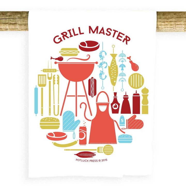Potluck Press - Wholesale Tea Towel - Grill Master Towel