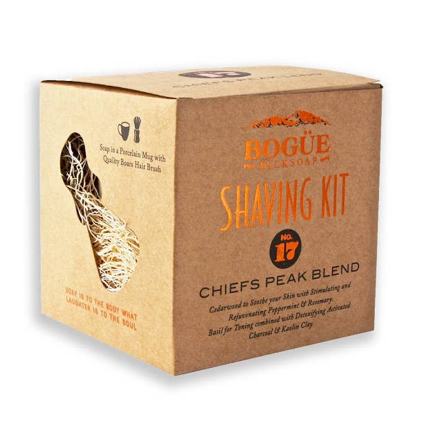 Bogue Milk Soap - Wholesale Shaving Set/Kit - Men's - Goat Milk Shaving Soap Kit No.17 Chiefs Peak Blend
