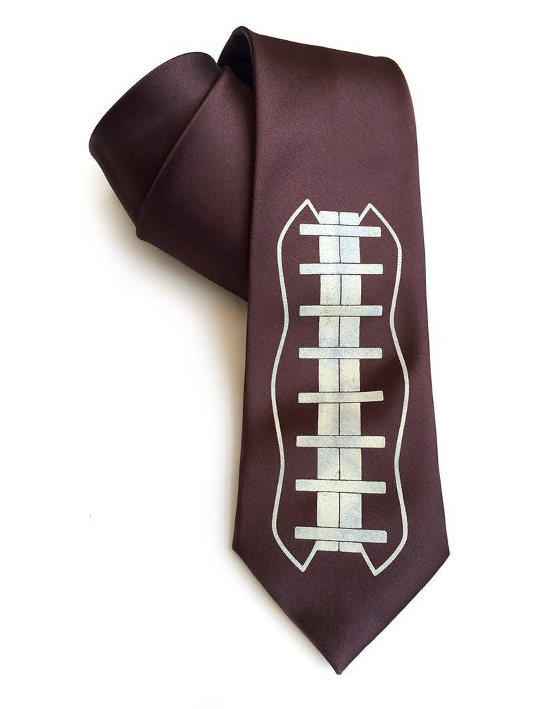 Cyberoptix Tie Lab - Wholesale Necktie - Men's - Football Necktie. Football Lacing Print.3