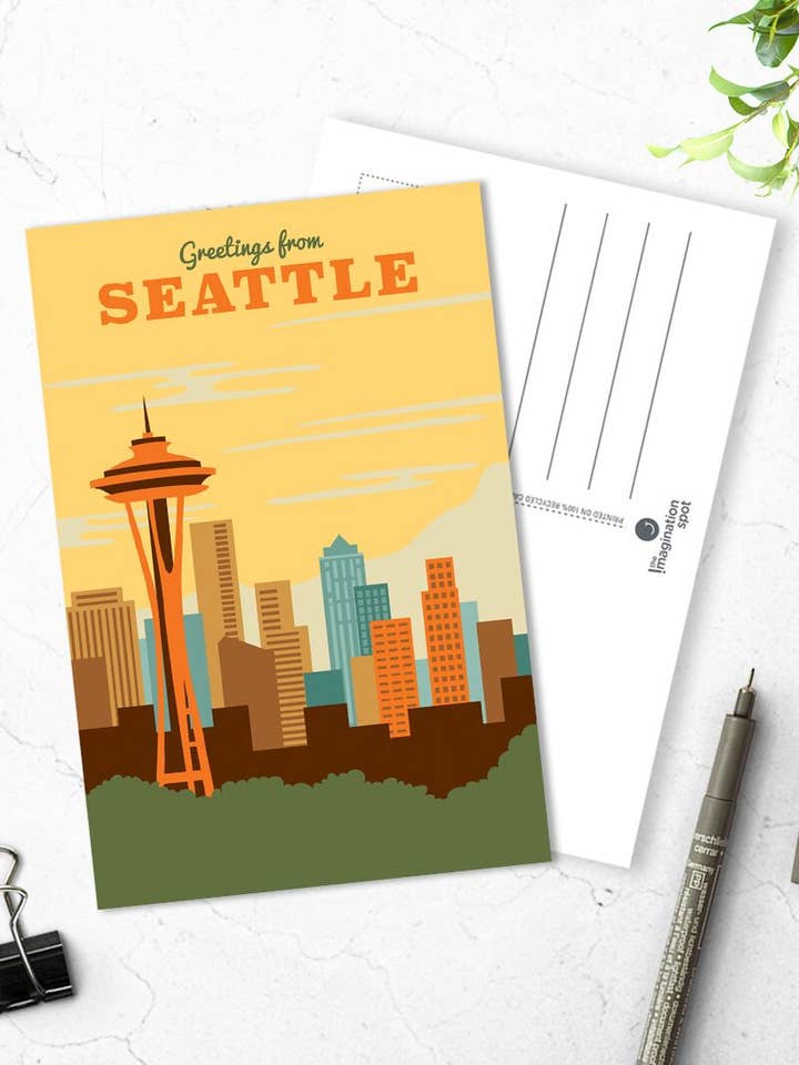 Seattle Single Postcard for wholesale by The Imagination Spot