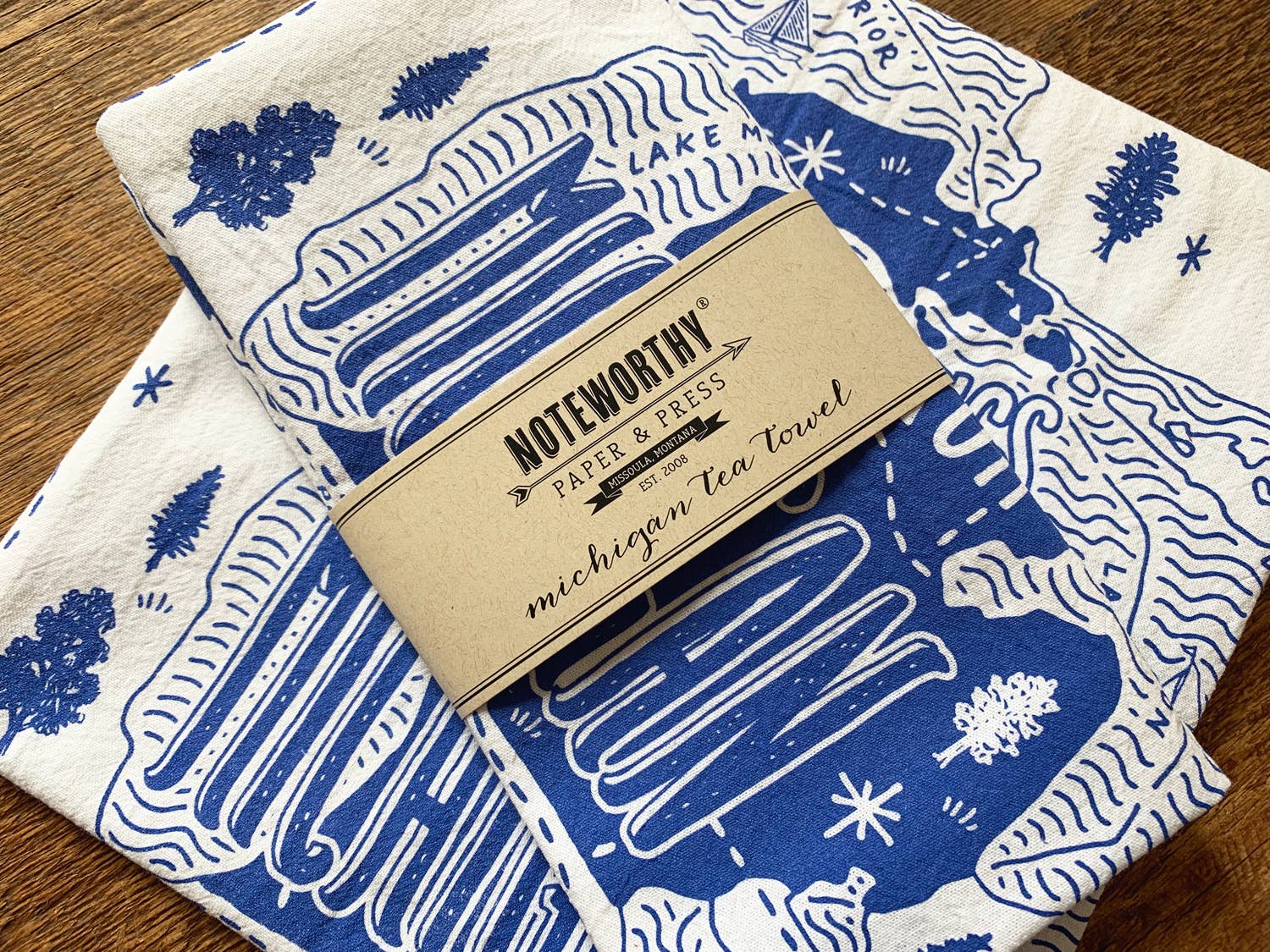 Noteworthy Paper & Press - Wholesale Tea Towel - Michigan Tea Towel3