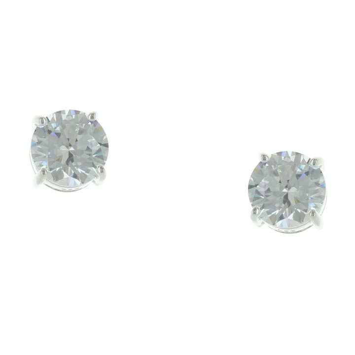 8mm CZ Stud for engroshandel hos Indigo Sterling Silver
