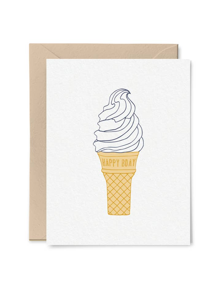 Soft Serve Ice Cream Birthday Card for wholesale by Tiny Hooray