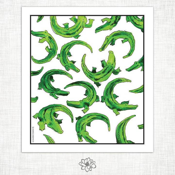 Alligator Kitchen Towel for wholesale by Magnolia Creative Co.