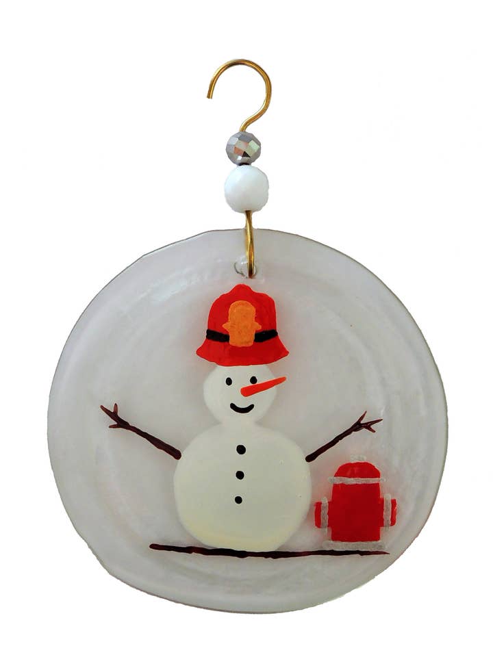 Adorno - Bombero de muñeco de nieve para venta al por mayor de Wine Bottle Art