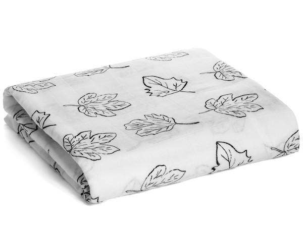 Modern Burlap - Wholesale Swaddle - Baby - Organic Swaddle Blanket- Fall Leaves0