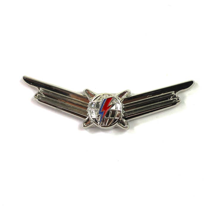 Sloth Steady - Wholesale Lapel Pin/Button - The David Bowie Starship Wings Pin