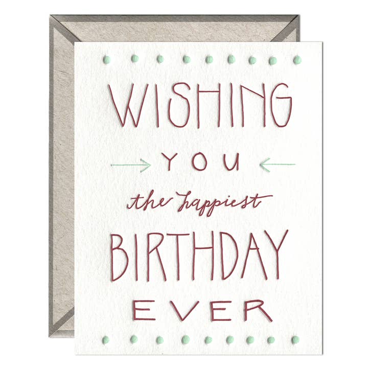 Carte d'anniversaire Happiest Birthday Ever pour la vente par INK MEETS PAPER