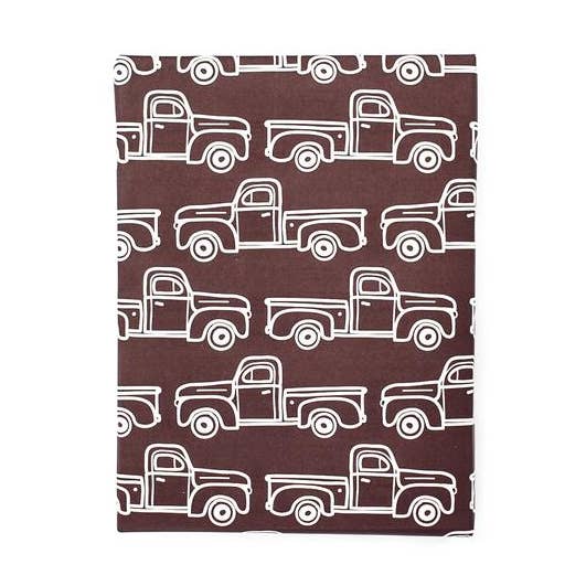 Maroon Trucks Gift Wrap (Flat Sheet) for wholesale by Belle & Union