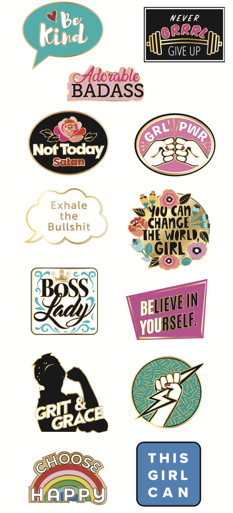 Streamline - Vente Épinglettes/boutons - Broches d'alimentation F.A.W.K.1