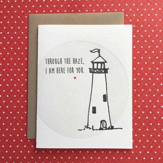 Lucky Bee Press - Wholesale Love Card - Through the Haze - letterpress card1