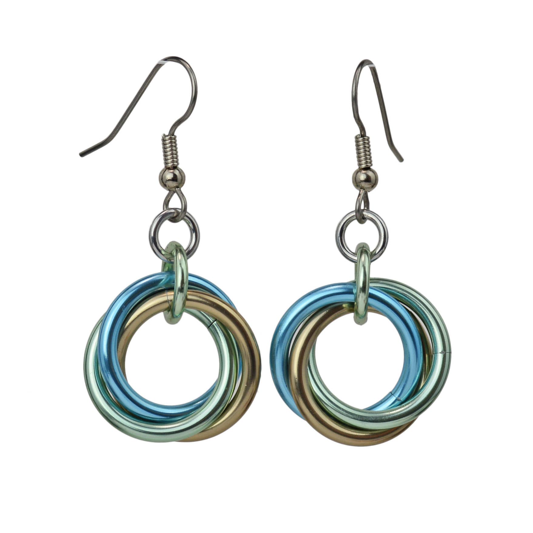 Rebeca Mojica Jewelry - Wholesale Dangle Earrings - Knotted Metal Large Knot Earring - Seashell