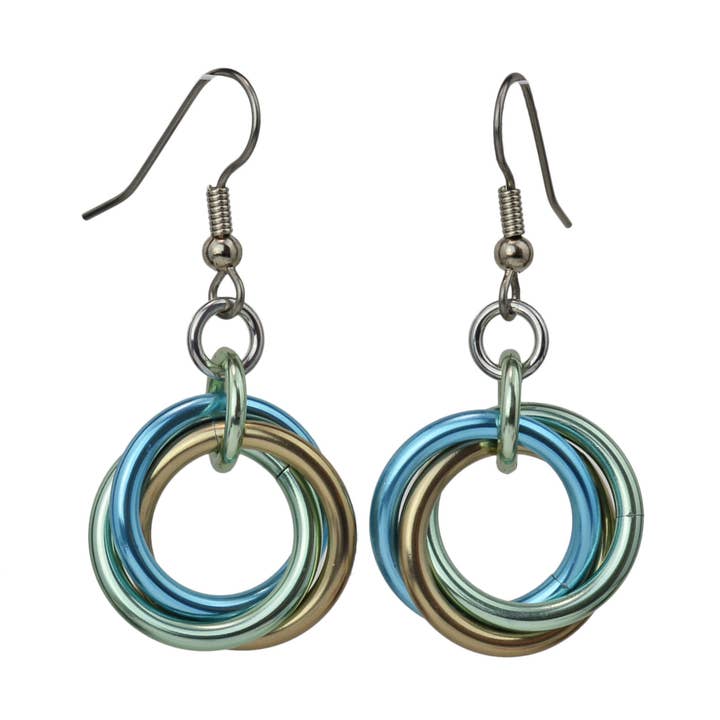 Rebeca Mojica Jewelry - Wholesale Dangle Earrings - Knotted Metal Large Knot Earring - Seashell0