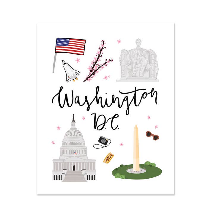 Washington DC Art Print for engroshandel hos Bloomwolf Studio